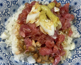 納豆とマグロとシーチキンの丼作り方2写真
