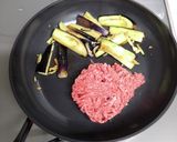 減塩 なすとひき肉の甜麺醤炒め作り方2写真
