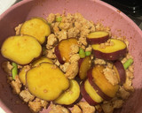 さつまいもと鶏そぼろの照り焼き作り方4写真