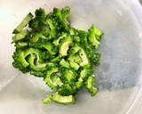全てレンジ食べきり量中華風ゴーヤごま和え作り方2写真