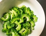 全てレンジ食べきり量中華風ゴーヤごま和え作り方3写真