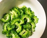 全てレンジ食べきり量中華風ゴーヤごま和え作り方3写真