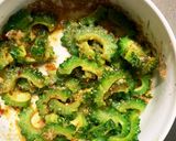 全てレンジ食べきり量中華風ゴーヤごま和え作り方9写真