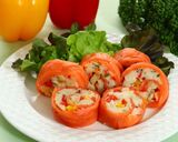 ふわふわ野菜のスモークサーモンロール作り方10写真