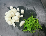大根のぬか漬けと納豆と大葉の和え物作り方1写真