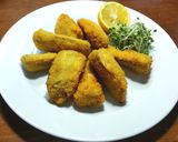 中は甘くてとろとろ　白茄子のフライ作り方9写真