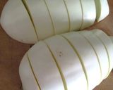 白茄子のオリーブ炒めチーズのせ作り方1写真