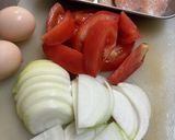 鶏むね肉とふわ卵のトマト炒め♪作り方2写真