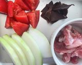 冷んやり⭐︎とうがんと豚肉の煮物♪作り方1写真
