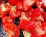 揚げ茄子とトマトのポン酢だれごま風味作り方5写真
