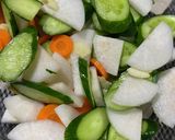 米の研ぎ汁で作る水キムチ　乳酸菌たっぷり作り方2写真
