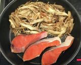 フライパンで☆焼き鮭&焼ききのこ作り方4写真