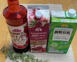 美肌に！豆乳ザクロ酢ジュース作り方1写真