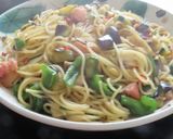 夏野菜たっぷりのベーコンと塩昆布のパスタ作り方12写真