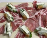 豚ロース、ちくわ、チーズ、長ネギ巻き作り方1写真