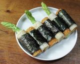 梅パラ胡瓜の竹輪海苔巻き作り方3写真