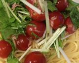 ツナとプチトマトの和風冷製パスタ作り方7写真