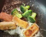 鮭のはらすのムニエル作り方6写真