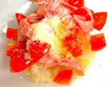 ズボラすぎトマトチーズリゾット風混ぜご飯作り方1写真