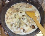 キノコたっぷり帆立のクリームパスタ作り方9写真