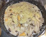 キノコたっぷり帆立のクリームパスタ作り方12写真