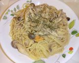 キノコたっぷり帆立のクリームパスタ作り方13写真