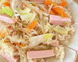 時短手抜き！ちゃんぽん風野菜炒め丼作り方4写真
