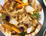 レンジ根菜茄子簡単中華トンテキ味甘酢酢豚作り方15写真