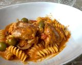 エリンギと挽肉のトマトソースのパスタ作り方4写真