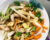 お一人様野菜たっぷりオイレモン味洋風炒飯作り方12写真