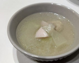 暑気払い。レンジでとうがんと鶏肉のスープ作り方3写真