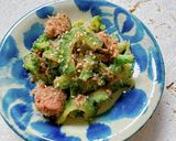 簡単！ゴーヤーのサバ味噌煮缶炒め　作り方4写真