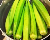 オクラと豚バラのポン酢あえ作り方1写真