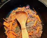 茄子と人参のひき肉炒め作り方5写真