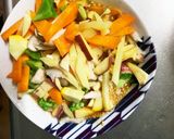 お一人様野菜たっぷりさっぱりウインナー丼作り方12写真