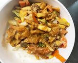 お一人様野菜たっぷりさっぱりウインナー丼作り方17写真