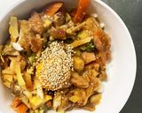 お一人様野菜たっぷりさっぱりウインナー丼作り方21写真