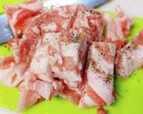 豚バラねぎ味噌炒め。作り方1写真