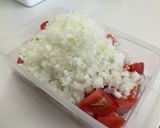 新玉ねぎで食べる冷やしトマト作り方5写真
