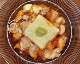 【レンジで1発】鶏肉のめんつゆ湯豆腐作り方3写真