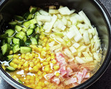 きゅうりとコーンの夏野菜の炊き込みご飯作り方4写真
