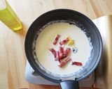 ベーコン入り！レモンクリームパスタ作り方5写真