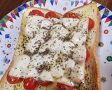 ミニトマトのマルゲリータ風トースト作り方5写真