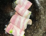 ピーマンのカーブに合わせたベーコン巻き☆作り方3写真