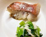 あかうお塩麹と青梗菜の小柱和えプレート作り方4写真