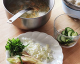 5分簡単冷や汁ご飯☆みょうが☆夏休み昼食作り方1写真
