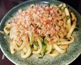 材料３つ。簡単焼きうどん作り方5写真