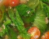 レタスと豚ひき肉の中華風スープ作り方3写真