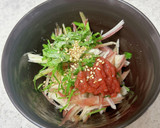 みょうがと大葉の叩き梅ごま風味和え作り方6写真