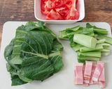 ☆簡単☆小松菜とトマトの中華たまご炒め作り方1写真